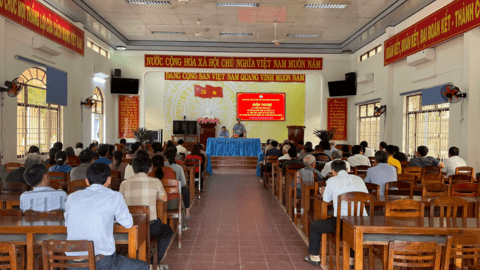 Mặt trận phường Tam Quan Nam phối hợp tổ chức hội nghị lấy ý kiến cộng đồng dân cư