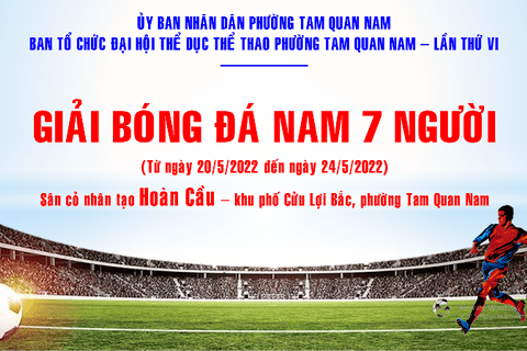 Lịch thi đấu bóng đá nam 07 người phường Tam Quan Nam