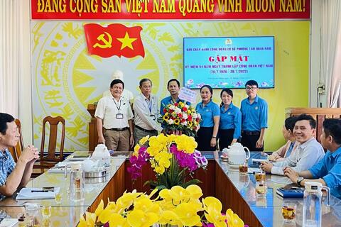 Ttổ chức gặp mặt các Tổ công đoàn nhân kỷ niệm 94 năm ngày thành lập công đoàn Việt Nam (28/7/1929- 28/7/2023)